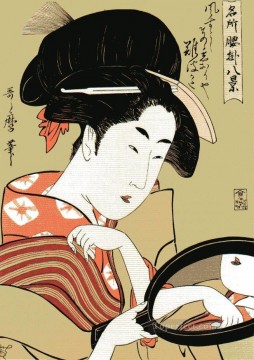  Bijin Oil Painting - utamaro okita Kitagawa Utamaro Ukiyo e Bijin ga